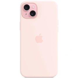 Силиконовый чехол Apple MagSafe для iPhone 15 Plus Light Pink
