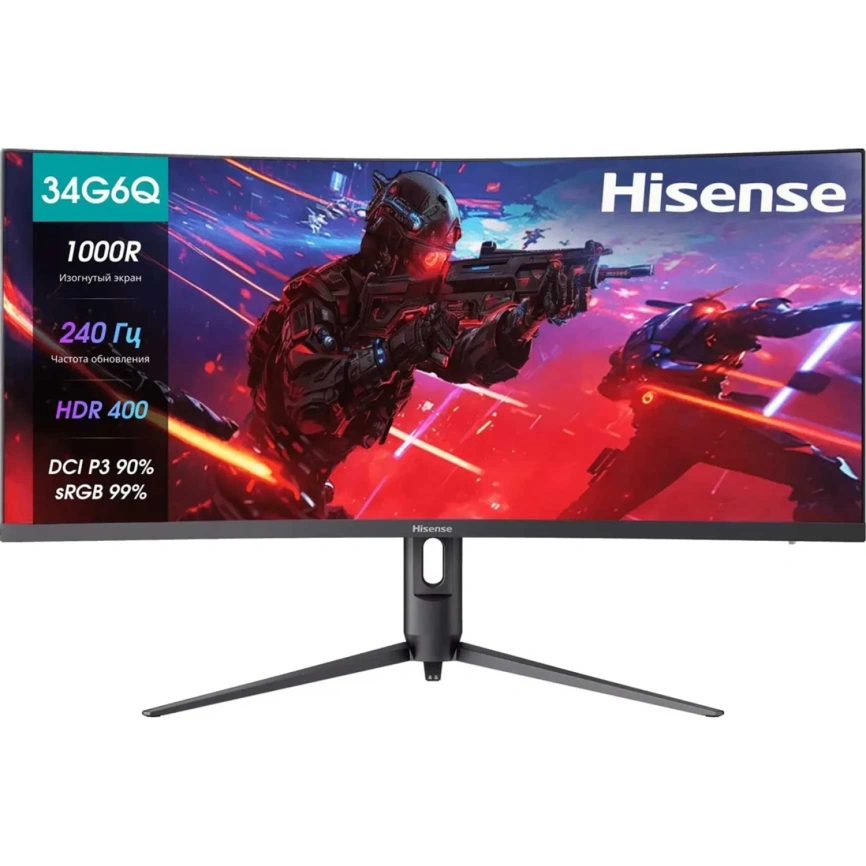 Монитор Hisense 34" 34G6Q-PRO Black фото 1