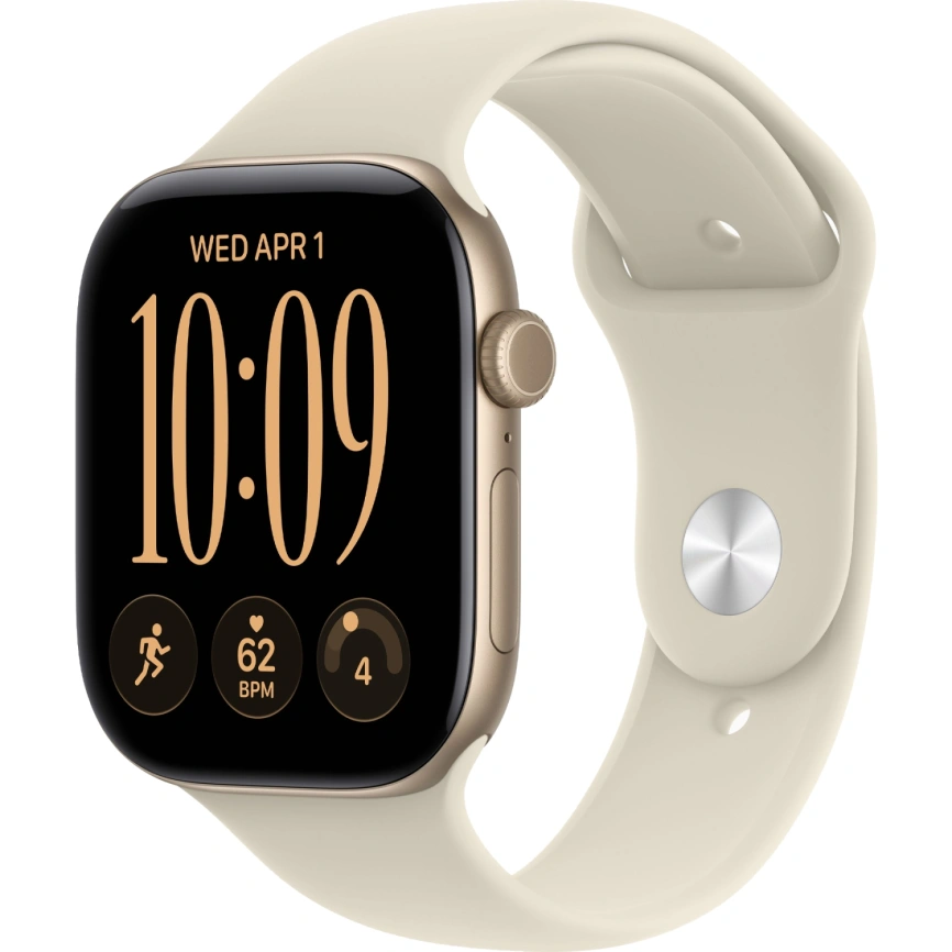 Смарт-часы Apple Watch Series 12 46mm Light Gold Aluminum Case with Sand Sport Band S/M фото 1
