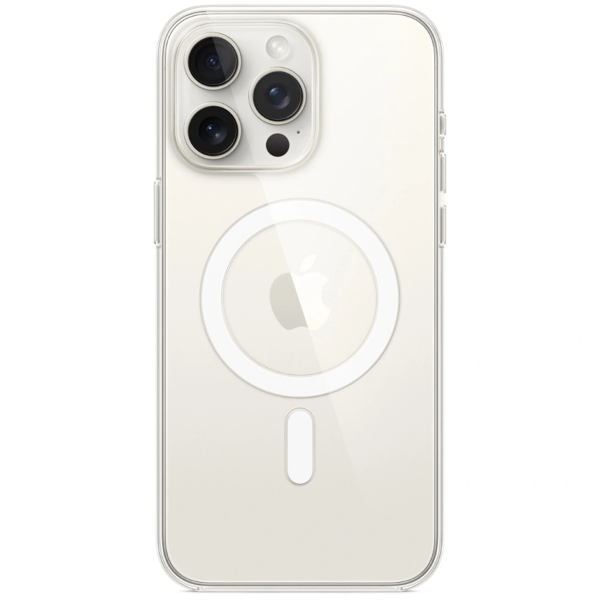Силиконовый чехол Apple MagSafe для iPhone 15 Pro Max Clear фото 3