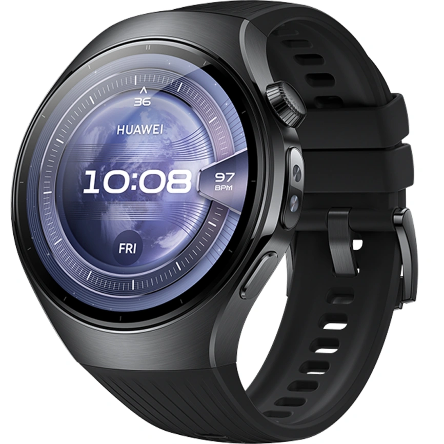 Смарт-часы Huawei Watch 5 46mm Black Fluoroelastomer (55020EVN) фото 1