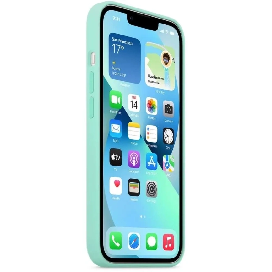 Накладка силиконовая MItrifON для iPhone 13 (20512) Mint фото 3