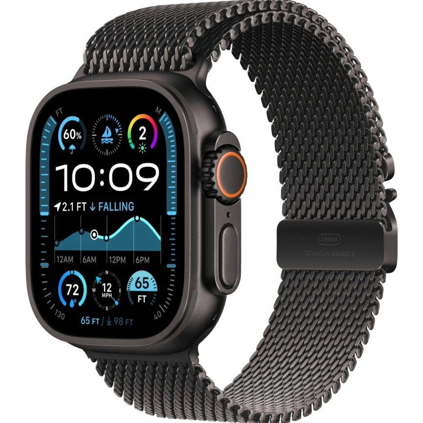 Смарт-часы Apple Watch Ultra 2 (2024) 49mm Black Titanium Case with Black Titanium Milanese Loop S фото 1