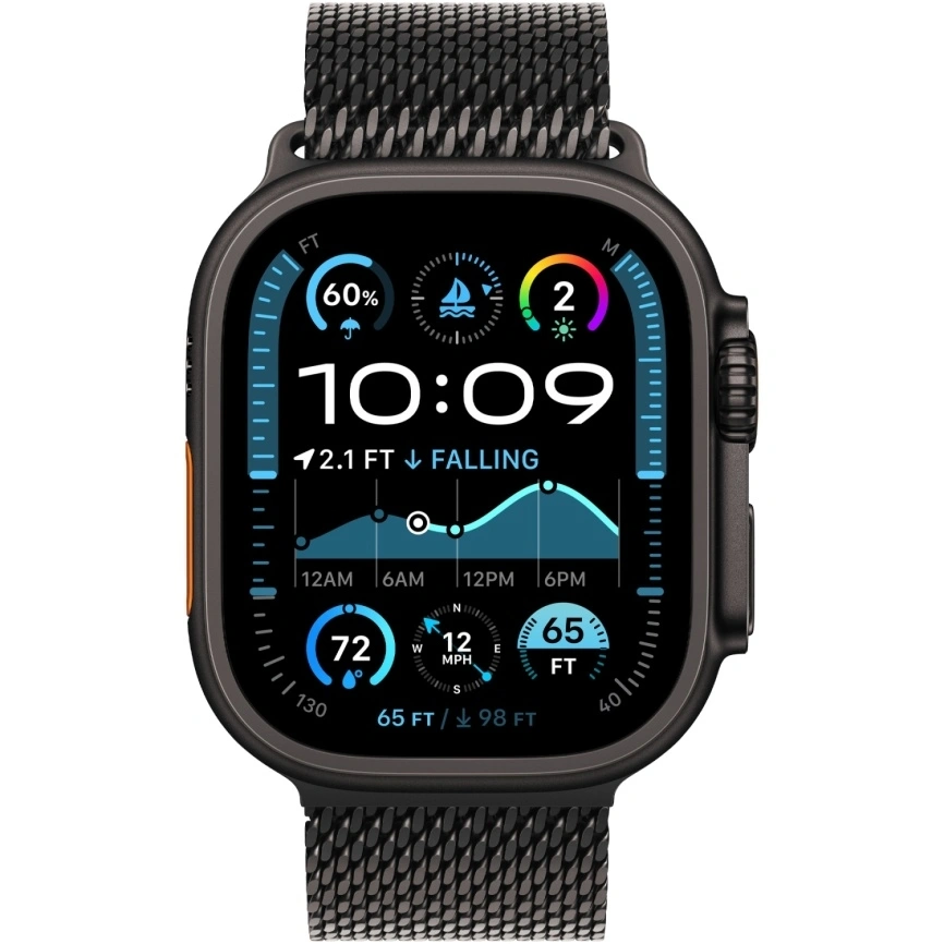 Смарт-часы Apple Watch Ultra 2 (2024) 49mm Black Titanium Case with Black Titanium Milanese Loop S фото 3