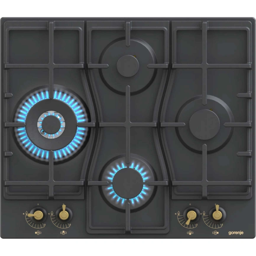 Газовая варочная панель Gorenje GW6D42CLB Black фото 1