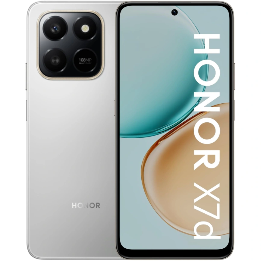 Смартфон Honor X7d 6/128Gb Meteor Silver фото 1