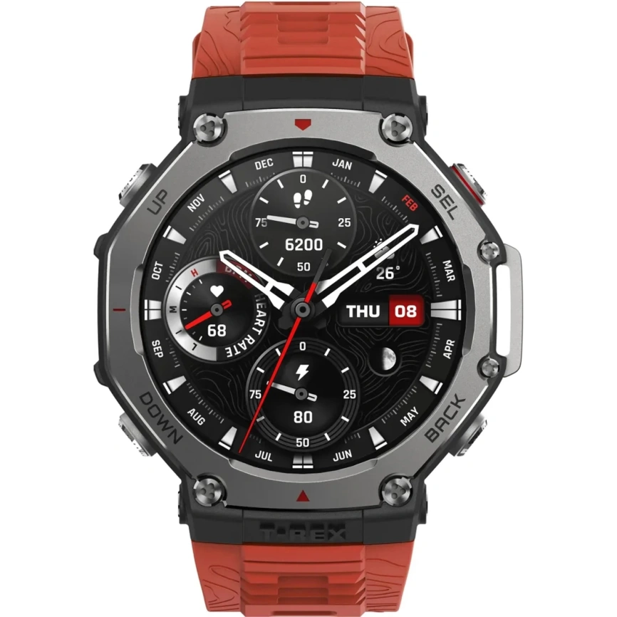 Смарт-часы Xiaomi Amazfit T-Rex 3 Lava фото 2